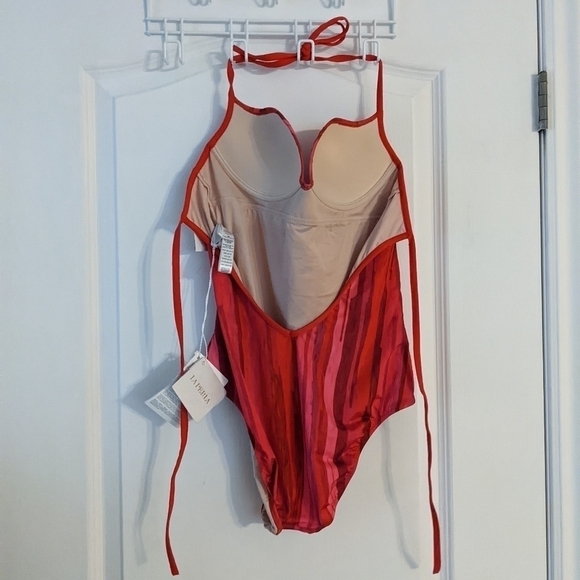 LA PERLA watercolor cosmic pink one piece swimsuit size 36B NEW A8 - Picture 7 of 9